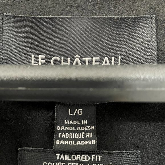 NWT Men's Large Black Wool "Pea" Coat - LeChateau - Picture 5 of 11